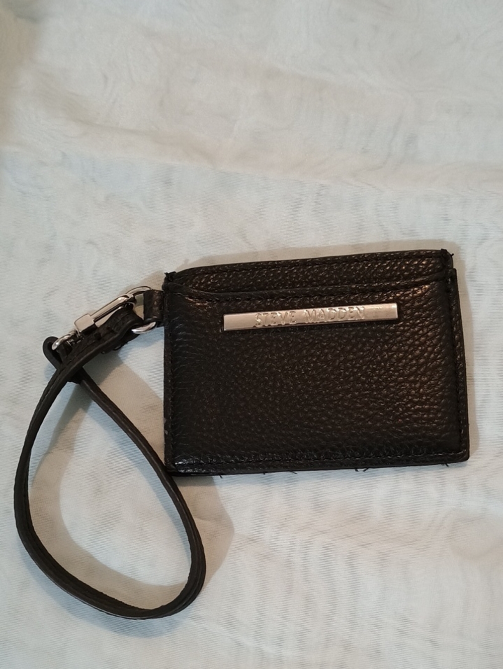 Steve Madden Black Wristlet Card Holder Wallet